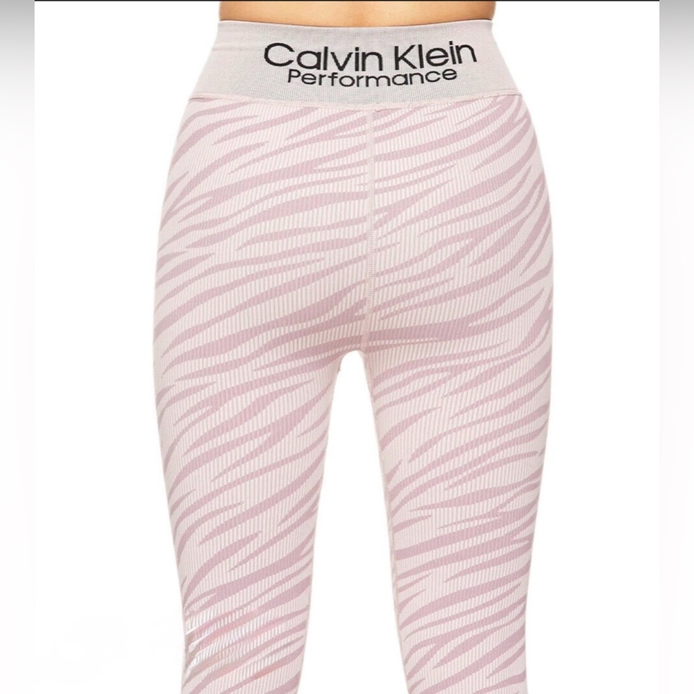Calvin Klein Performance Light Pink Zebra Leggings